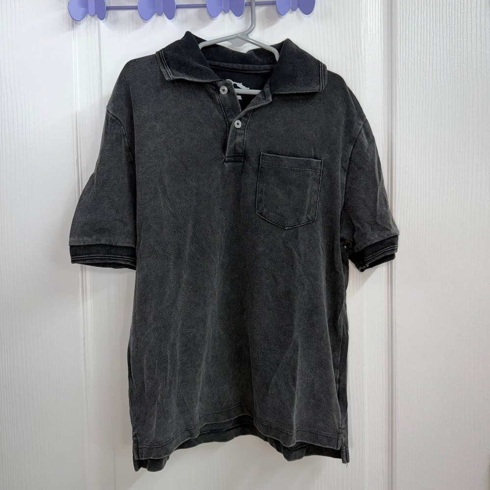 NEW Art Class dark gray collared 100% cotton unisex short sleeve polo shirt S - Picture 1 of 7